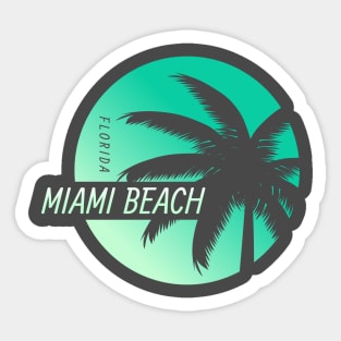 Miami Beach Summer Shirt Sticker